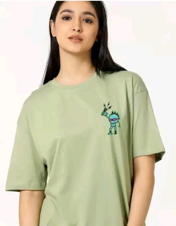 Unisex Printed Oversize Half T-shirt  - S/M/L/XL
