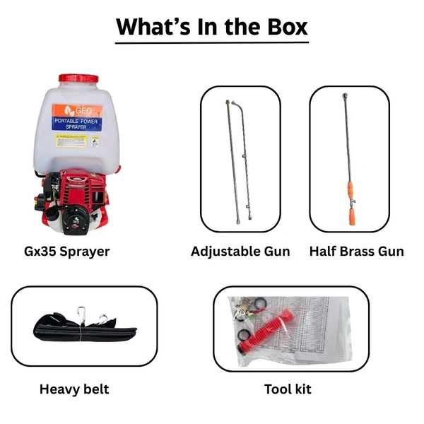 Geo GX35 4Stroke Petrol Knapsack 20Ltr Power Sprayer