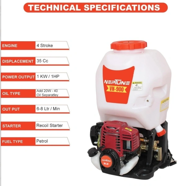 Neptune 4Stroke Knapsack Power Sprayer (VN-900)