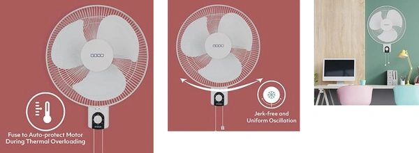 Usha Striker 400 mm Hi Speed Wall Fan (White)