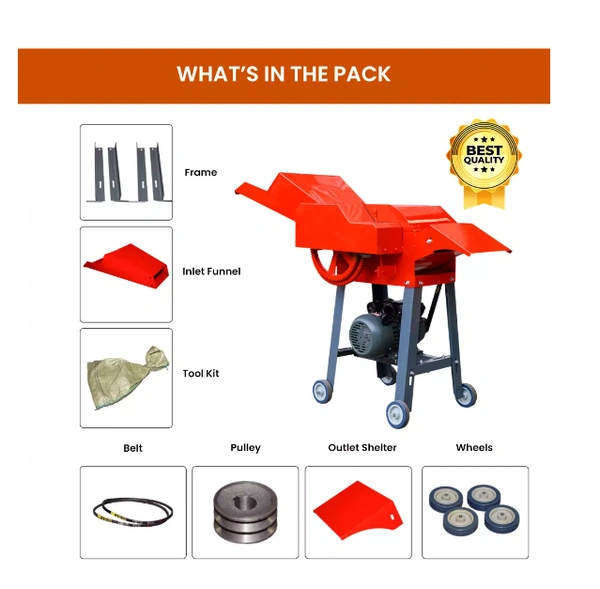 Agripro 3HP chaff cutter with motor ( APCC9Z)