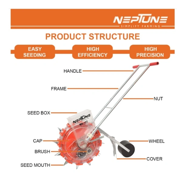 Neptune 12Teeth Manual Rotary Seeder (MS-12T)