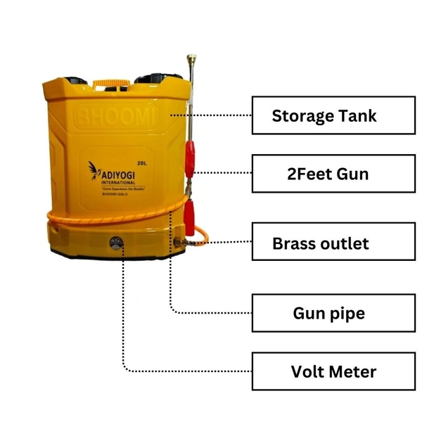 Adiyogi Bhoomi Gold Double Motor Battery Sprayer
