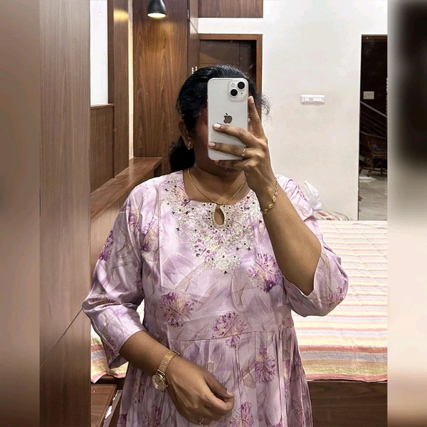 Nyra Cut Modal Chanderi Kurti - XXL