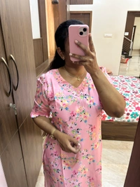 “The Eternal Charm” Baby Pink Kurti - With Lining  - M