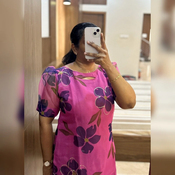 Pink Organza ( With Lining) - XXL