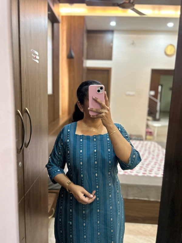 Peacock Green Co -ord Set ( Kurti Lining) - XXL