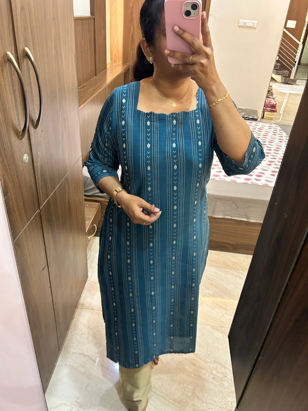 Peacock Green Co -ord Set ( Kurti Lining) - XXL