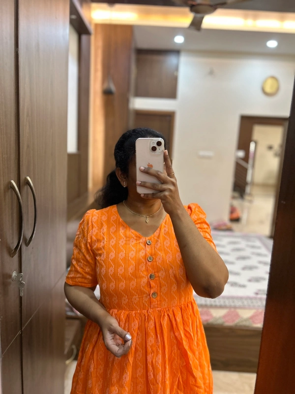 Kantha. Cotton Frock ( With Lining) - L