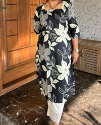 M03 - Enchanting Pure Cotton Kurti ( Without Lining) - XXL