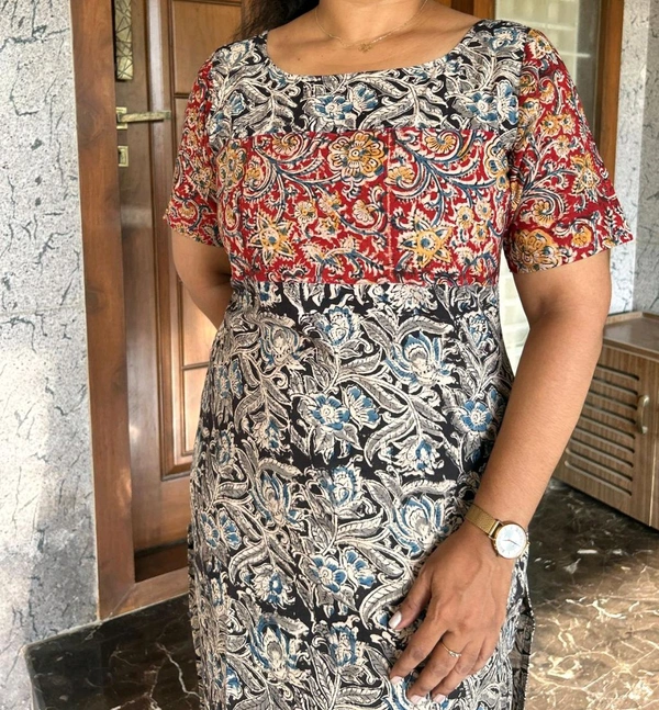 M01 - The Original Kalamkari Kurti ( No Lining)  - XXL