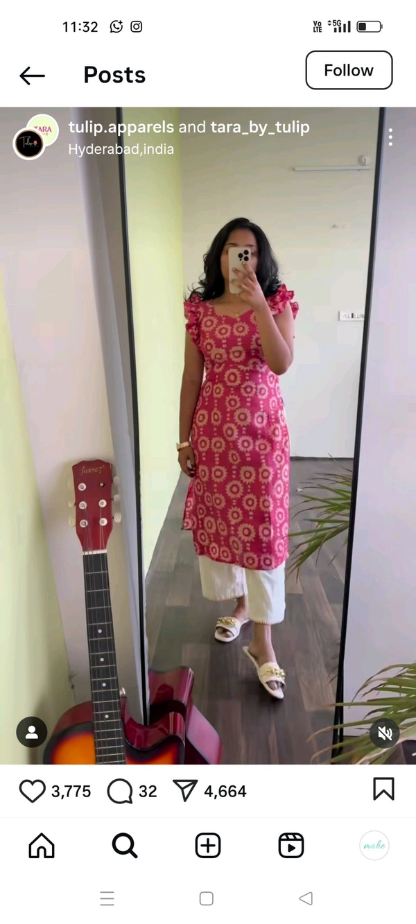 Cotton Aline Kurta Set 