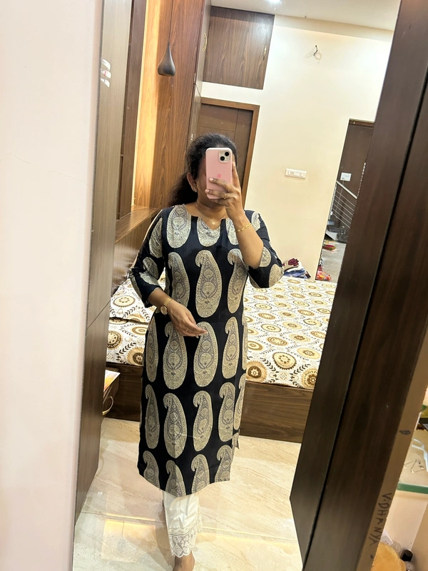 Flex Cotton Kurti( No Lining) - XL