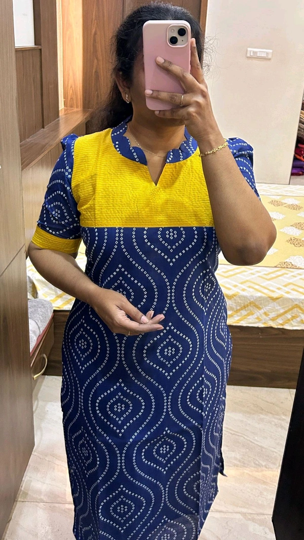 Jaipur Screen Print Cotton Kurti  - Xxl