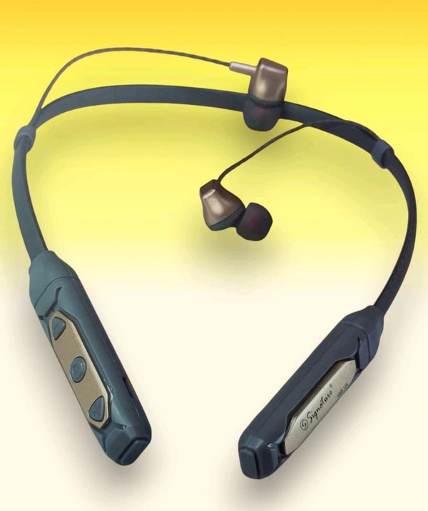 Sighnechar 72 Hrs Backup Bluetooth Headphones & 3D neckBehind  - Black, Free