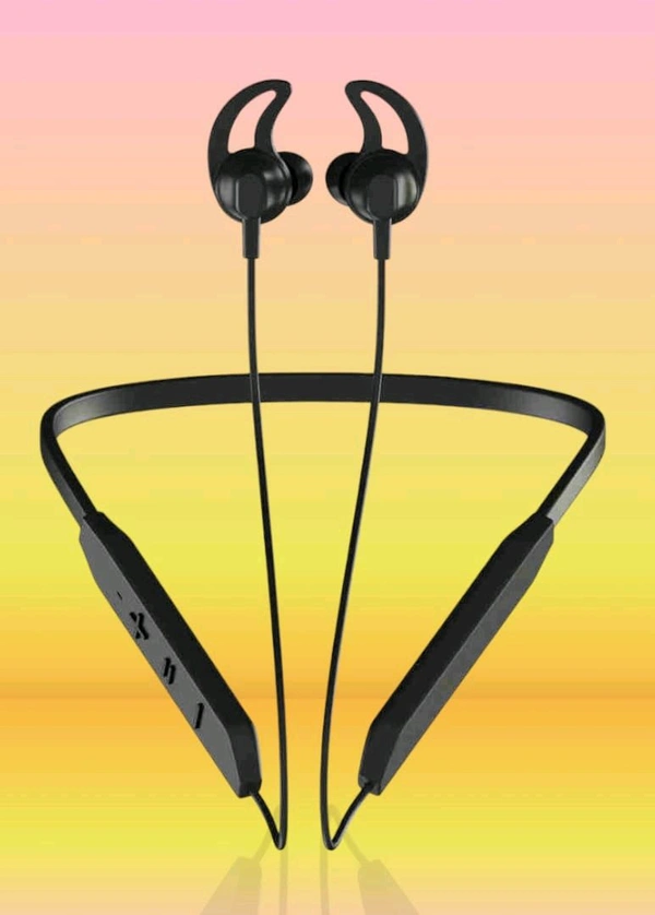Wireless Neckband Blootuth Calling Headphone  - Black, Free