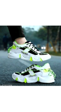 Boys Lace Running Shoes (Green) - Green, 6     7     8     9.    10