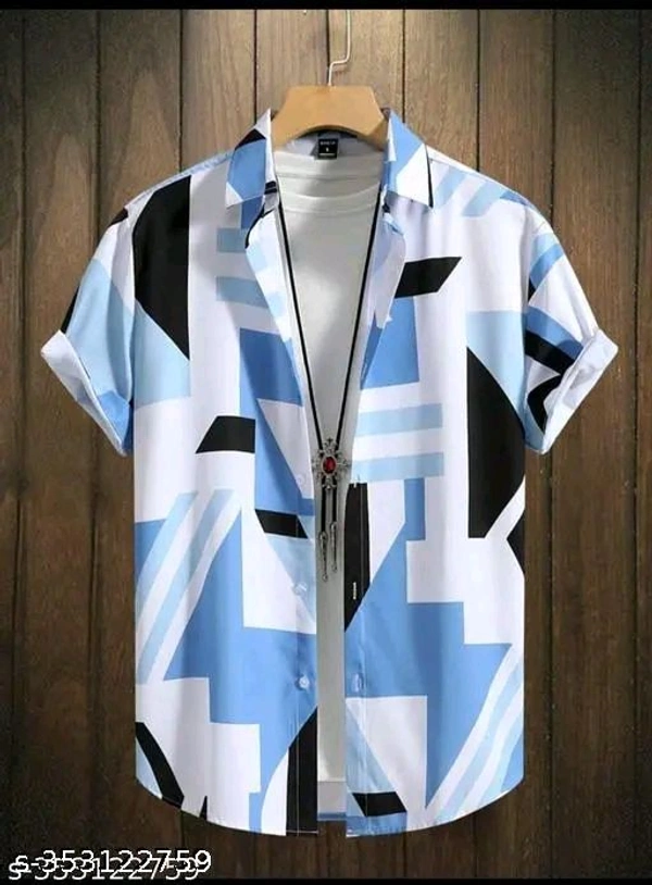 Comfy Graceful Men Shirts - Turquoise, S