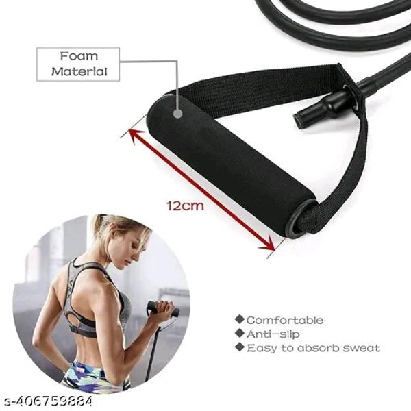 High Quality Resistance Tube with Foam Handles, Dooranchor for Exercise & Stretching, Suitable in Home & Gym Workout