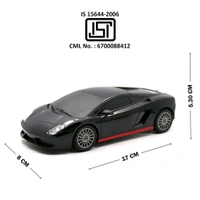 Wembley RC Car High Speed Mini 1:24 Scale USB Rechargeable Remote Control Car for Kids | Racing Car - Black & Red - Black