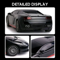 Wembley RC Car High Speed Mini 1:24 Scale USB Rechargeable Remote Control Car for Kids | Racing Car - Black & Red - Black