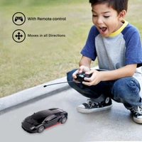 Wembley RC Car High Speed Mini 1:24 Scale USB Rechargeable Remote Control Car for Kids | Racing Car - Black & Red - Black