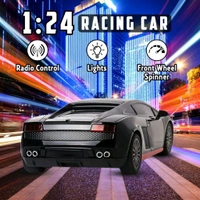 Wembley RC Car High Speed Mini 1:24 Scale USB Rechargeable Remote Control Car for Kids | Racing Car - Black & Red - Black