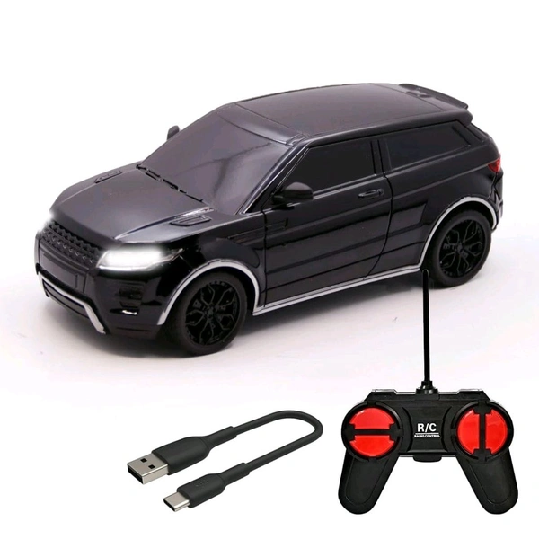 Wembley RC Car High Speed Mini 1:24 Scale USB Rechargeable Remote Control Car for Kids Toys for Boys Black - Black