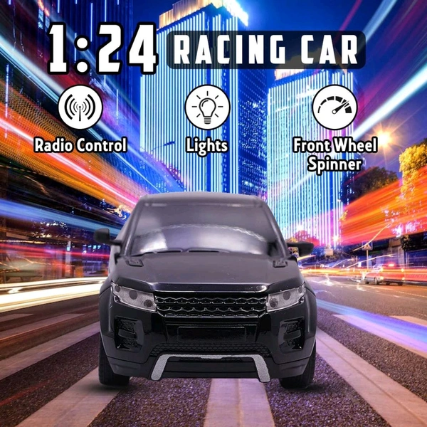 Wembley RC Car High Speed Mini 1:24 Scale USB Rechargeable Remote Control Car for Kids Toys for Boys Black - Black