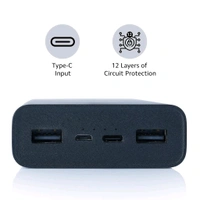 Mi 10000mAH Li-Polymer, Micro-USB & Type C Input Port, Power Bank 3i with 18W Fast Charging - Black