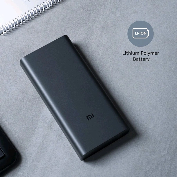 Mi 10000mAH Li-Polymer, Micro-USB & Type C Input Port, Power Bank 3i with 18W Fast Charging - Black