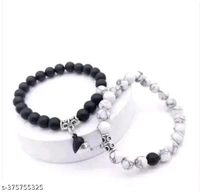 Bracelet Gifts Heart Shape Alloy Magnet Wristband Stone Beade II Couple Bracelet II Bracelet for Boys