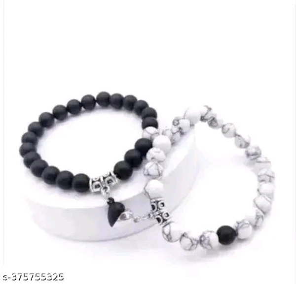 Bracelet Gifts Heart Shape Alloy Magnet Wristband Stone Beade II Couple Bracelet II Bracelet for Boys