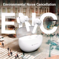 ZEBRONICS New Launch Mist in-Ear Wireless Earbuds, with up-to 27 Hours Backup, Environmental Noise Cancellation (ENC), Gaming Mode, Touch Control, Voice Assistant Support, Splash Proof Design (White)
