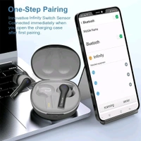 Ant Esports Infinity ENC True Wireless Earbuds, 5.3 Bluetooth with 4 Microphone, 40H Playtime, 50ms Low Latency Ear Bud, Sport Noise Cancelling in Ear Headphones, Touch Control, Game Mode-Black/Grey