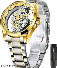 MTSH Transparent Body Analog Premium Watch  - Gold