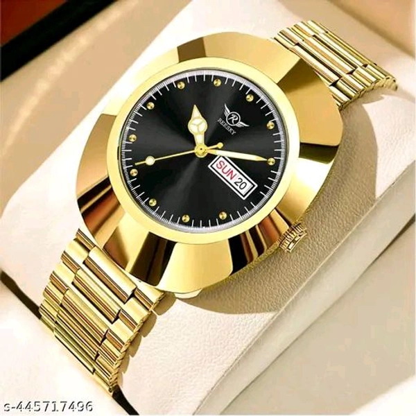 Gold Date Series Analog Premium Watch ⌚ - Gold