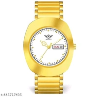 Gold Date Series Analog Premium Watch ⌚ - Gold