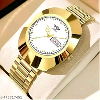 Gold Date Series Analog Premium Watch ⌚ - Gold