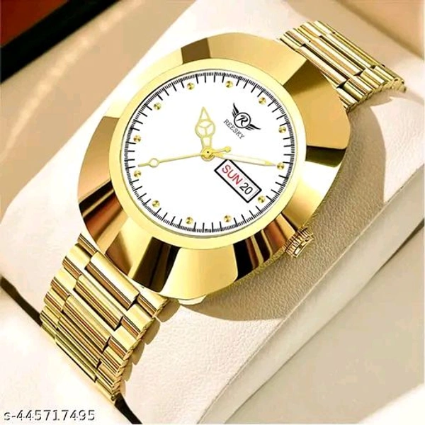 Gold Date Series Analog Premium Watch ⌚ - Gold