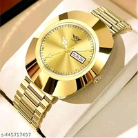 Gold Date Series Analog Premium Watch ⌚ - Gold