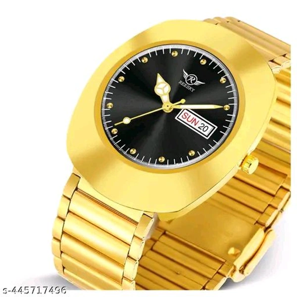 Gold Date Series Analog Premium Watch ⌚ - Gold