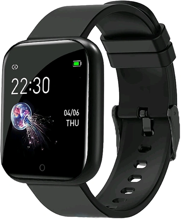ID116 Smart Fitness Watch with Heart Rate, Sleep & Pedometer Monitoring, Feature-Rich Activity Tracker - Black
