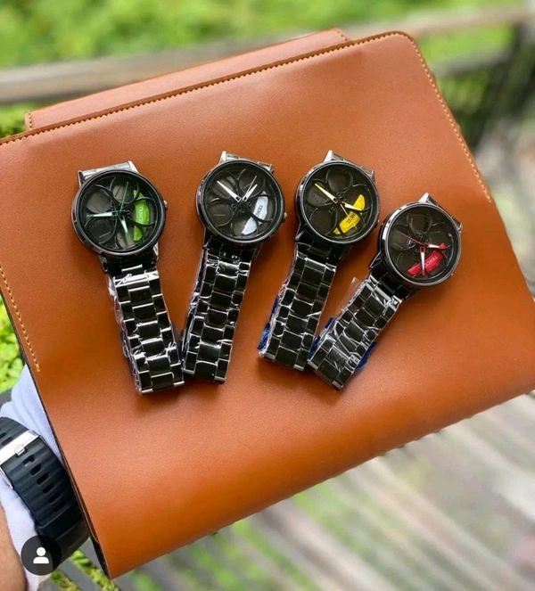 Luxury Spinning Watch Tencel  - Red