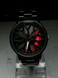 Red BMWM WHEEL WATCH + adjustment TOOL + CLEAN TOOL + PREMIUM BOX - Red, Fully Automatic