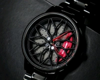 Red BMWM WHEEL WATCH + adjustment TOOL + CLEAN TOOL + PREMIUM BOX - Red, Fully Automatic
