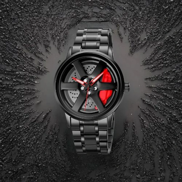 CARS WHEEL WATCH 4 U 🏎️🤩. - Red, Fully Automatic And SPINNING