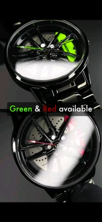 CARS WHEEL WATCH 4 U 🏎️🤩. - Green