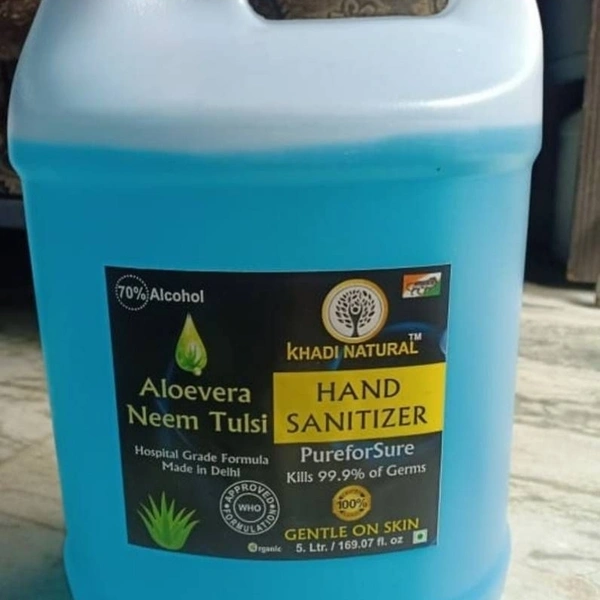 Hand Sanitizer #G100 - Hand Sanitizer, neam alovera Tulsi prevent from bacteriaand Covie19 . 5000 ml.this product non retur, 5 ltr