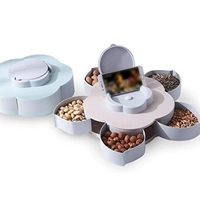 Flower Shape Candy Multi Purpose Box With Mobile Holder #HE099 - A unique petal shape makes your afternoon tea more artistic, allow you to enjoy life while enjoying , 1.100% Safe Food Grade PP Plastic, Close Size: Diameter X height 11 Inch X 2.75 Inch, open size: Dia, HEmal